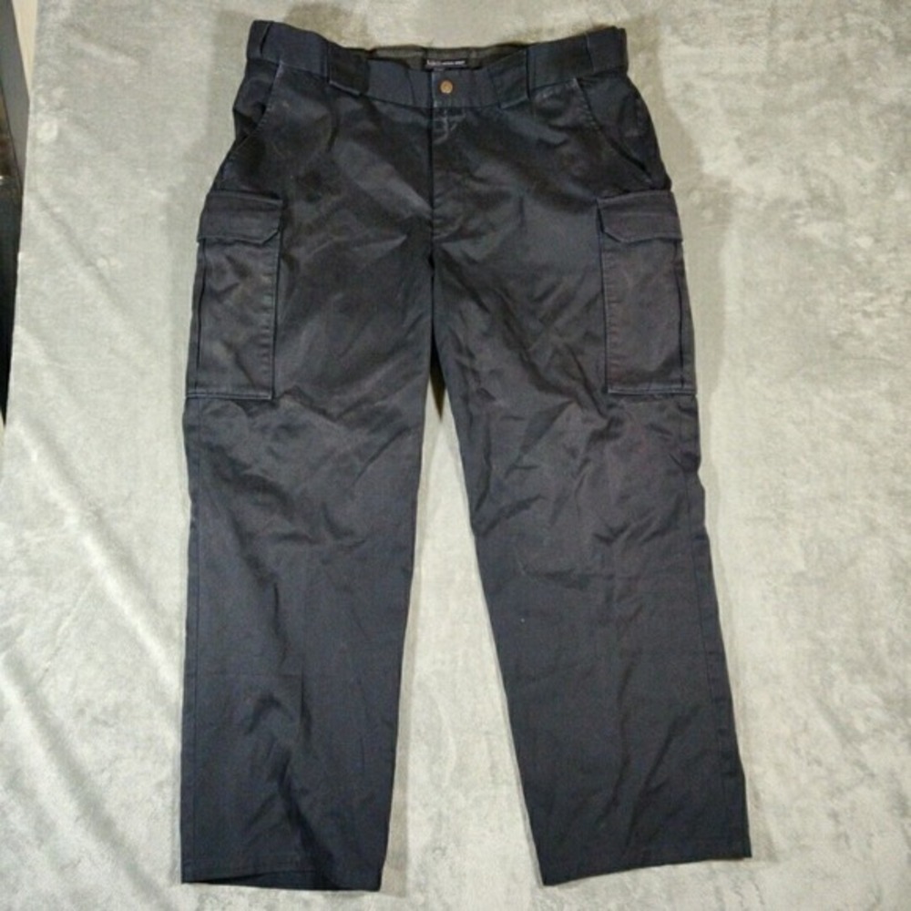 5.11 Tactical Series Cargo Pants Mens 42/30 Black Elastic Waist Cargo Gorpcore